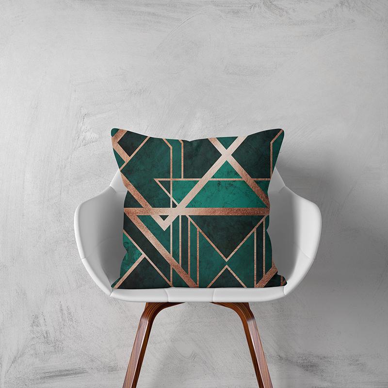 Metallic Roadway Throw Pillow Cover, Set of 2-Detail